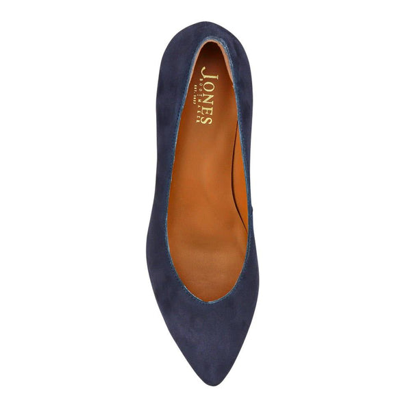 Jones Bootmaker Women's Yulia Leather Stiletto-Heeled Court Shoes - Navy Suede