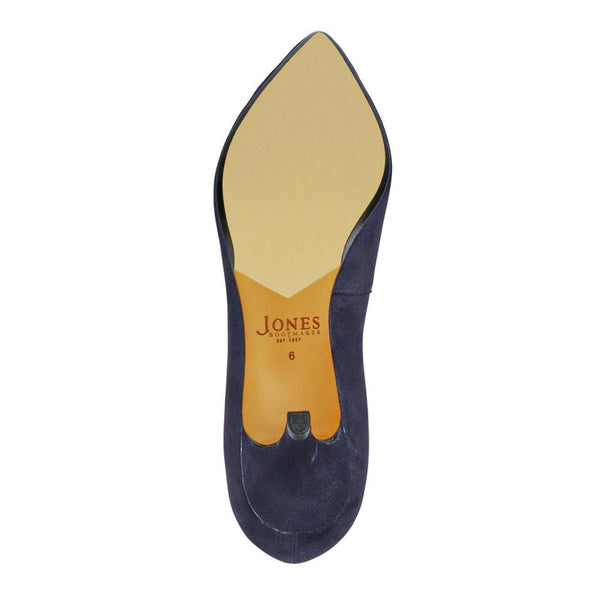 Jones Bootmaker Women's Yulia Leather Stiletto-Heeled Court Shoes - Navy Suede