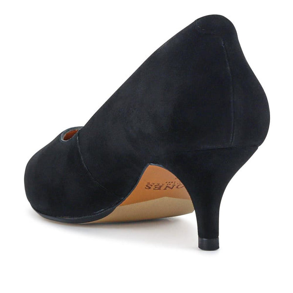 Jones Bootmaker Women's Yulia Leather Stiletto-Heeled Court Shoes - Black Suede