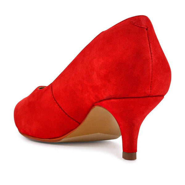 Jones Bootmaker Women's Yulia Leather Stiletto-Heeled Court Shoes - Red Suede