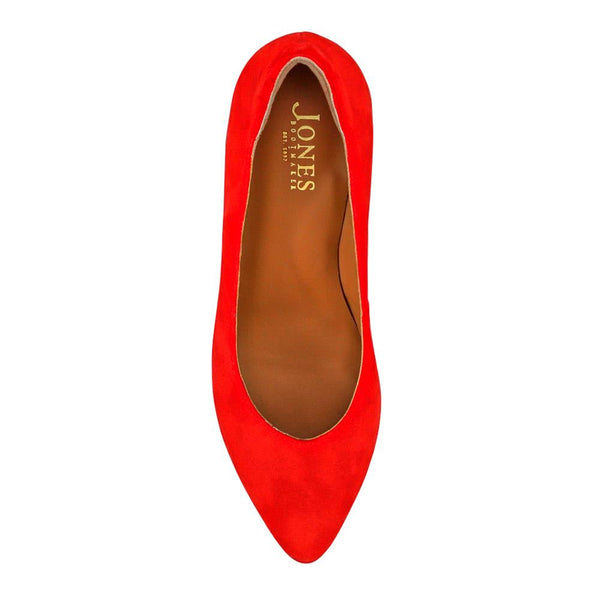 Jones Bootmaker Women's Yulia Leather Stiletto-Heeled Court Shoes - Red Suede