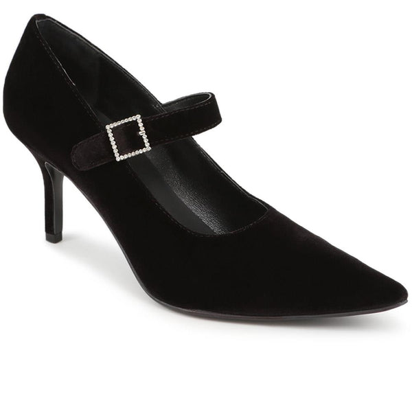 jones bootmaker Women's Yumi Heeled Court Shoes - Black