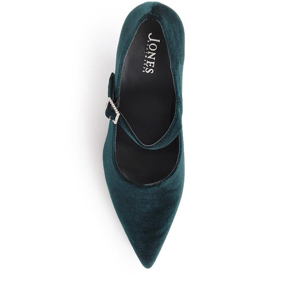 Jones Bootmaker Women's Yumi Heeled Court Shoes - Green