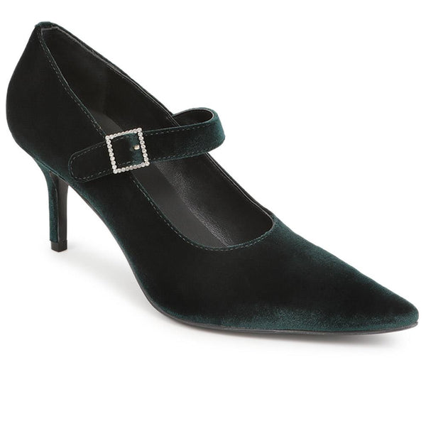 jones bootmaker Women's Yumi Heeled Court Shoes - Green