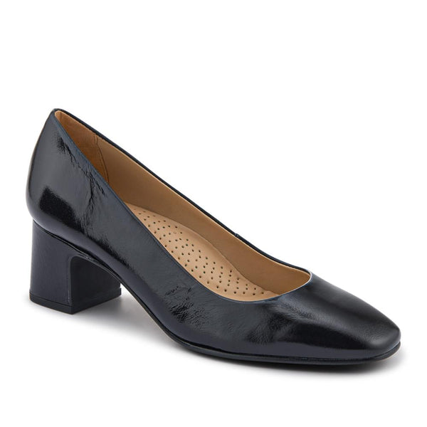 jones bootmaker Women's Zadie Smart Leather Court Shoes - Black Patent