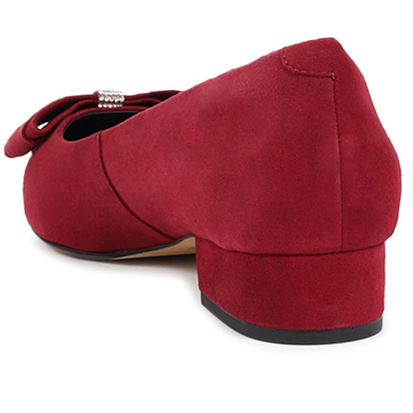 Jones Bootmaker Women's Zanzibar Pointed-Toe Flats - Dark Red