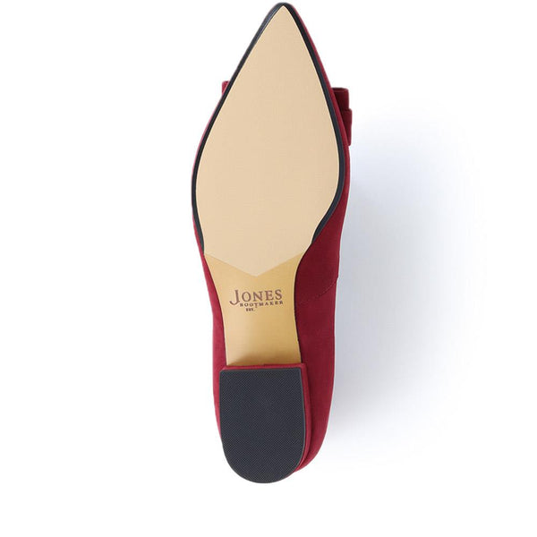 Jones Bootmaker Women's Zanzibar Pointed-Toe Flats - Dark Red