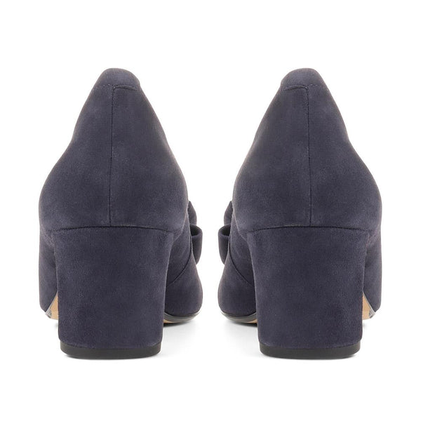 Jones Bootmaker Women's Zelda Bow Detail Court Shoes - Navy