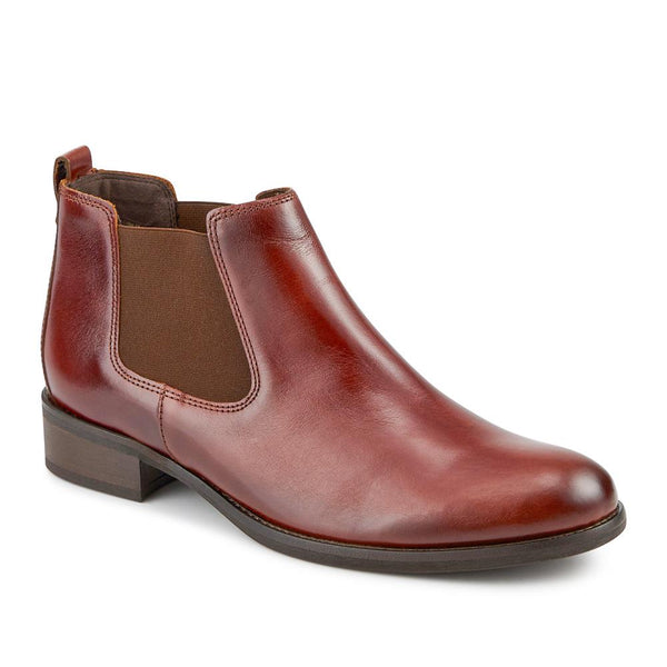 jones bootmaker Women's Zodiac Leather Chelsea Boot - Cognac