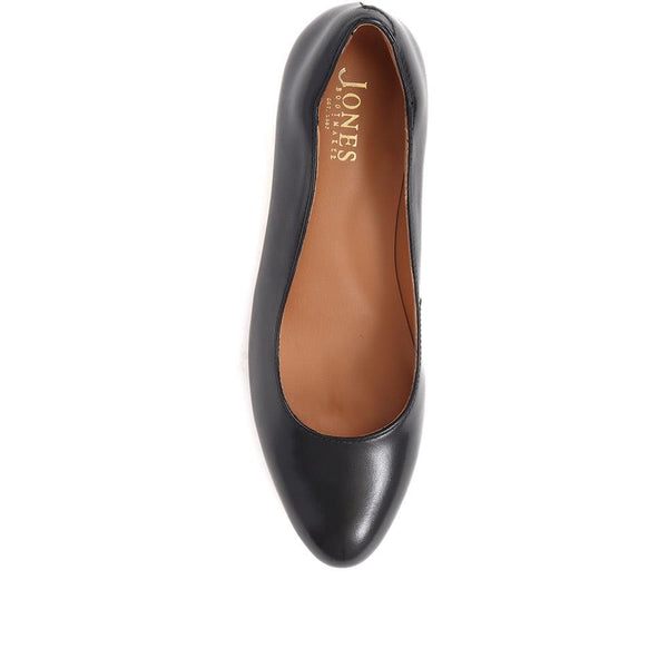 Jones Bootmaker Women's Zoey Leather Court Shoes - Black Leather