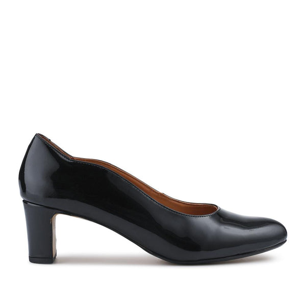 Jones Bootmaker Women's Zoey Leather Court Shoes - Black Patent