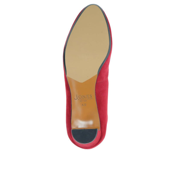 Jones Bootmaker Women's Zoey Leather Court Shoes - Dark Red