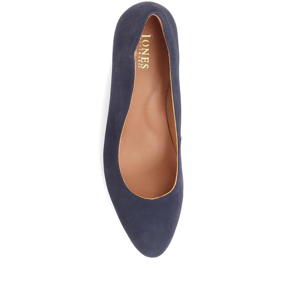 Jones Bootmaker Women's Zoey Leather Court Shoes - Navy