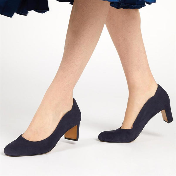Jones Bootmaker Women's Zoey Leather Court Shoes - Navy