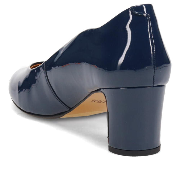 Jones Bootmaker Women's Zoey Leather Court Shoes - Navy Patent