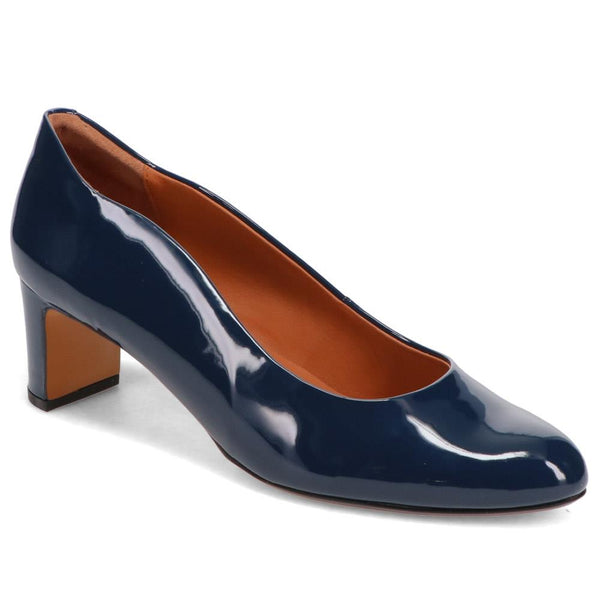 jones bootmaker Women's Zoey Leather Court Shoes - Navy Patent