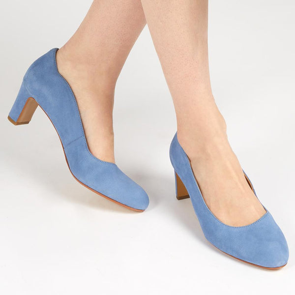 Jones Bootmaker Women's Zoey Leather Court Shoes - Powder Blue