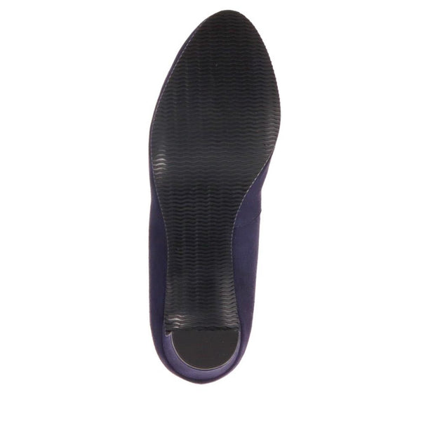 Jones Bootmaker Women's ZoeyWide Leather Court Shoes - Navy Suede