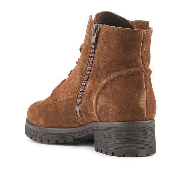 Jones Bootmaker Women's Zumba Gabor Wide Fit Leather Ankle Boots - Brown