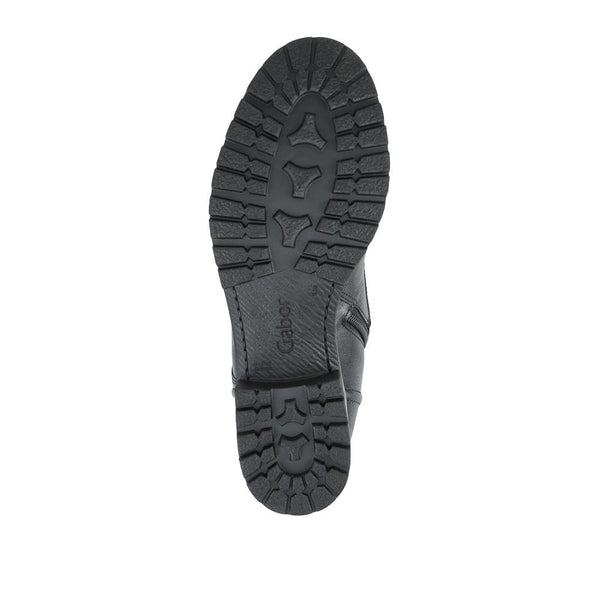 Jones Bootmaker Women's Zumba Gabor Wide Fit Leather Ankle Boots - Black