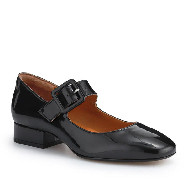jones bootmaker Women's Zuri Leather Mary Janes - Black Patent