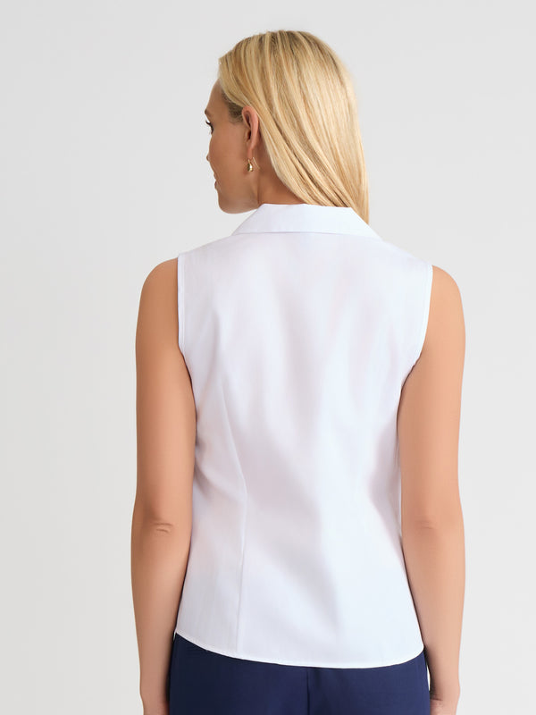 Jones New York Easy-Care Sleeveless Button-Up Shirt