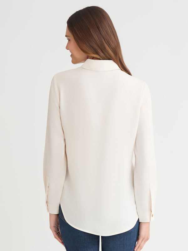 Jones New York Embroidered Button-Front Shirt Lyocell