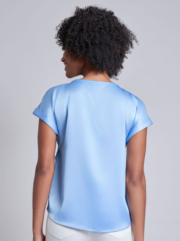 Jones New York Button Detail Blouse Hammered Satin