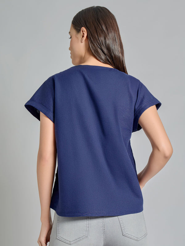 Jones New York Button Detail Blouse Linen Blend