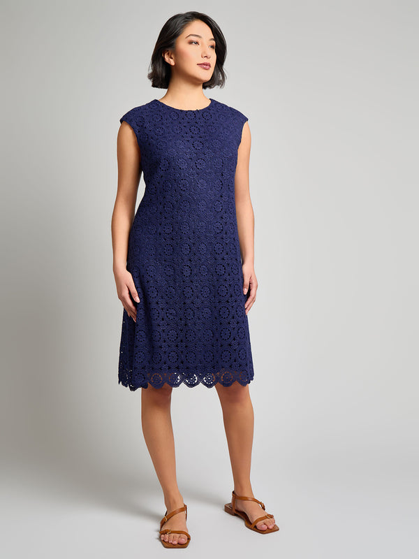 Jones New York Cap Sleeve Lace Sheath Dress