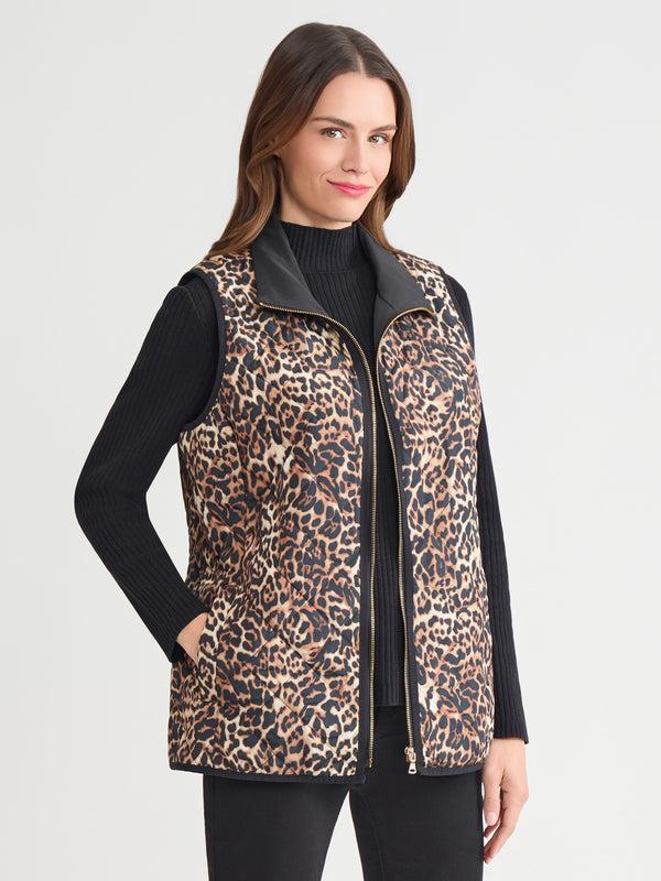 Jones New York Contrast Piping Quilted Vest