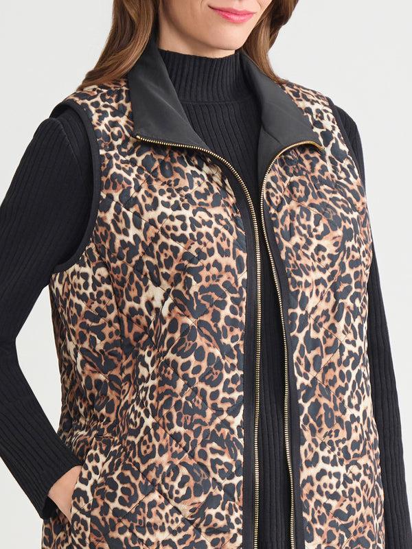 Jones New York Contrast Piping Quilted Vest
