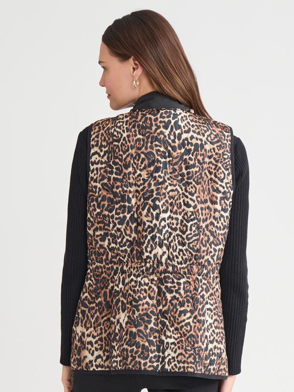 Jones New York Contrast Piping Quilted Vest