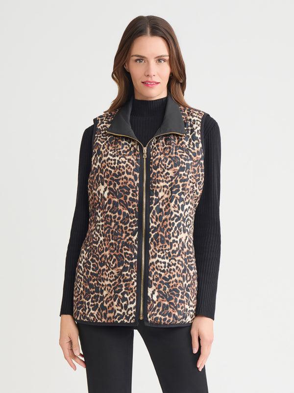 jones new york Contrast Piping Quilted Vest