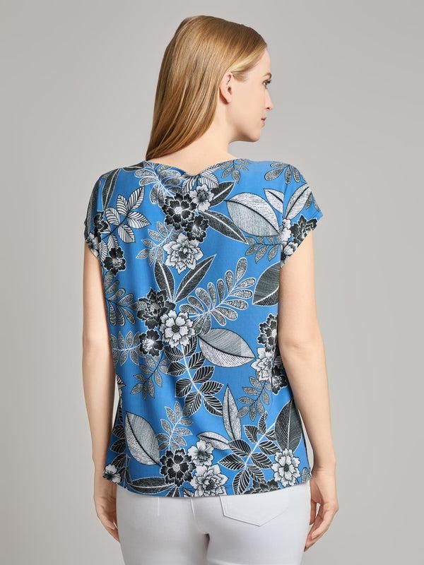 Jones New York Drop Shoulder Keyhole Neckline Top