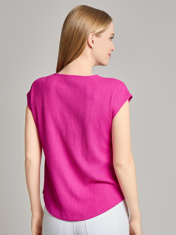 Jones New York Drop Shoulder Textured Top