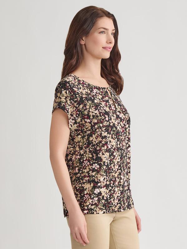 Jones New York Extended Shoulder Pullover Top