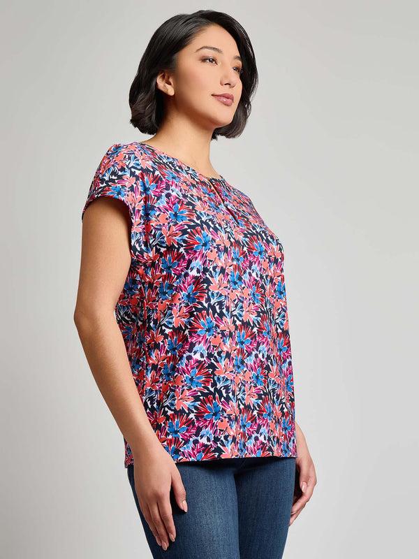 Jones New York Extended Shoulder Pullover Top