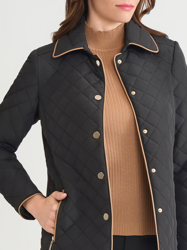Jones New York Five-Button Quilted Jacket