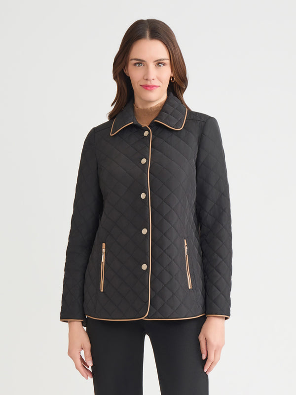 jones new york Five-Button Quilted Jacket