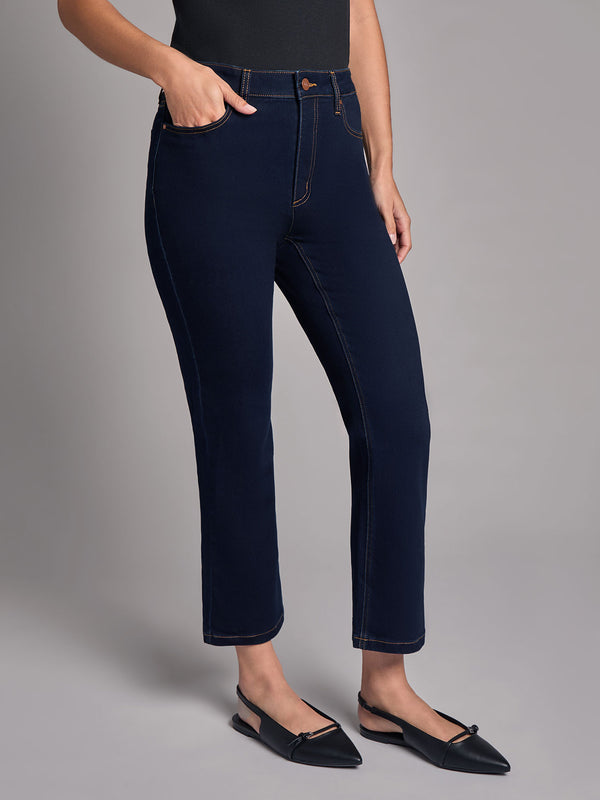 Jones New York High Rise Cropped Kick Flare Jeans