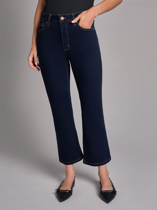 jones new york High Rise Cropped Kick Flare Jeans