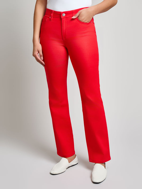 jones new york Lexington Straight Leg Jeans Rouge