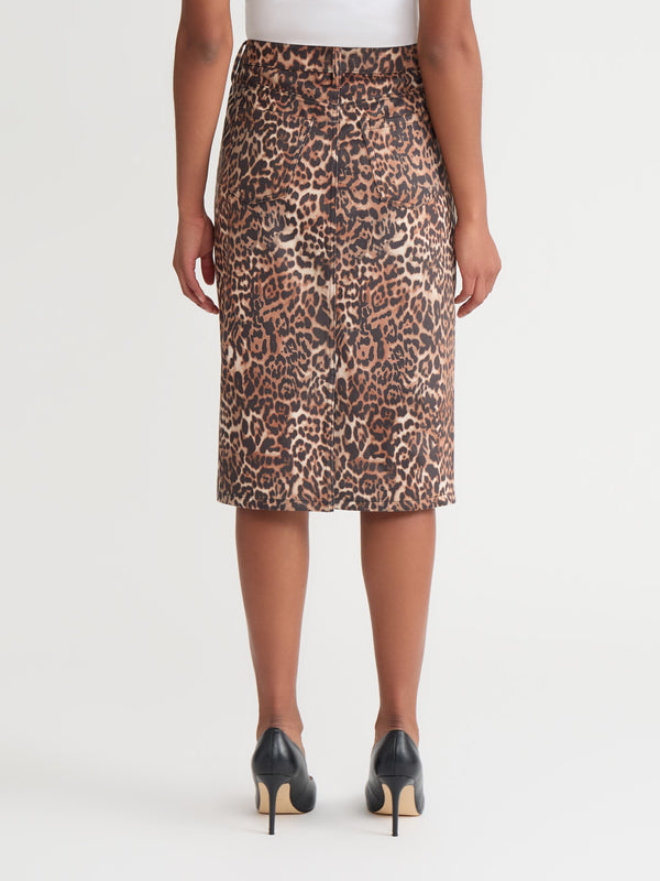 Jones New York Midi Skirt Printed Suede