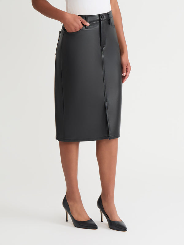 Jones New York Midi Skirt Vegan Leather