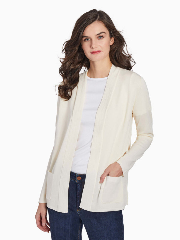 jones new york Open Front Cardigan With Pockets