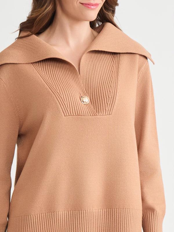 Jones New York Oversized Collared Sweater