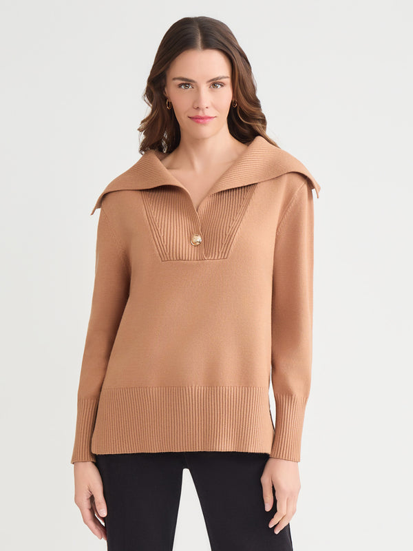 jones new york Oversized Collared Sweater
