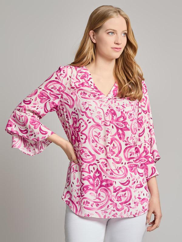 jones new york Petite Flutter Sleeve Blouse