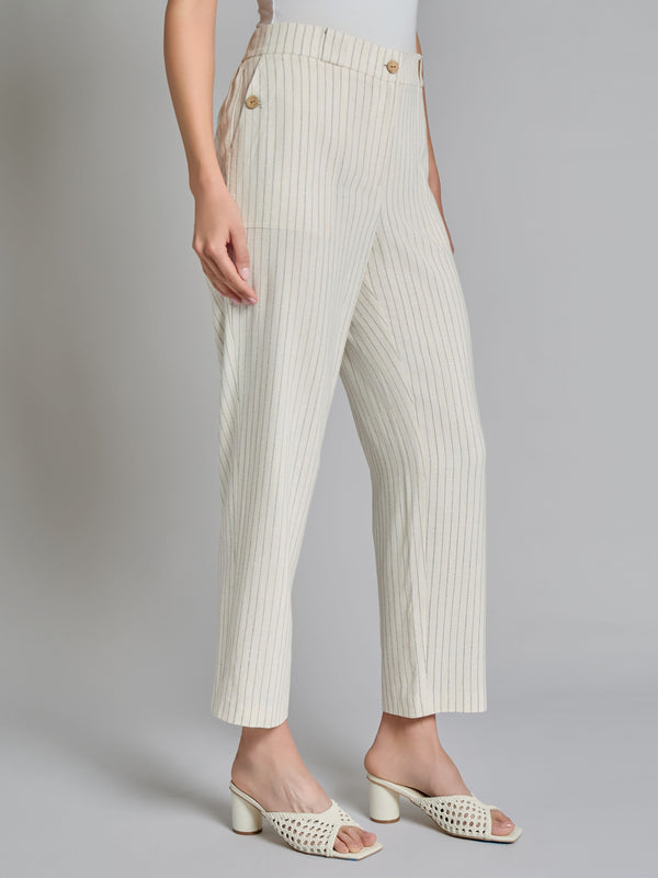Jones New York Pinstripe Trouser Viscose Blend